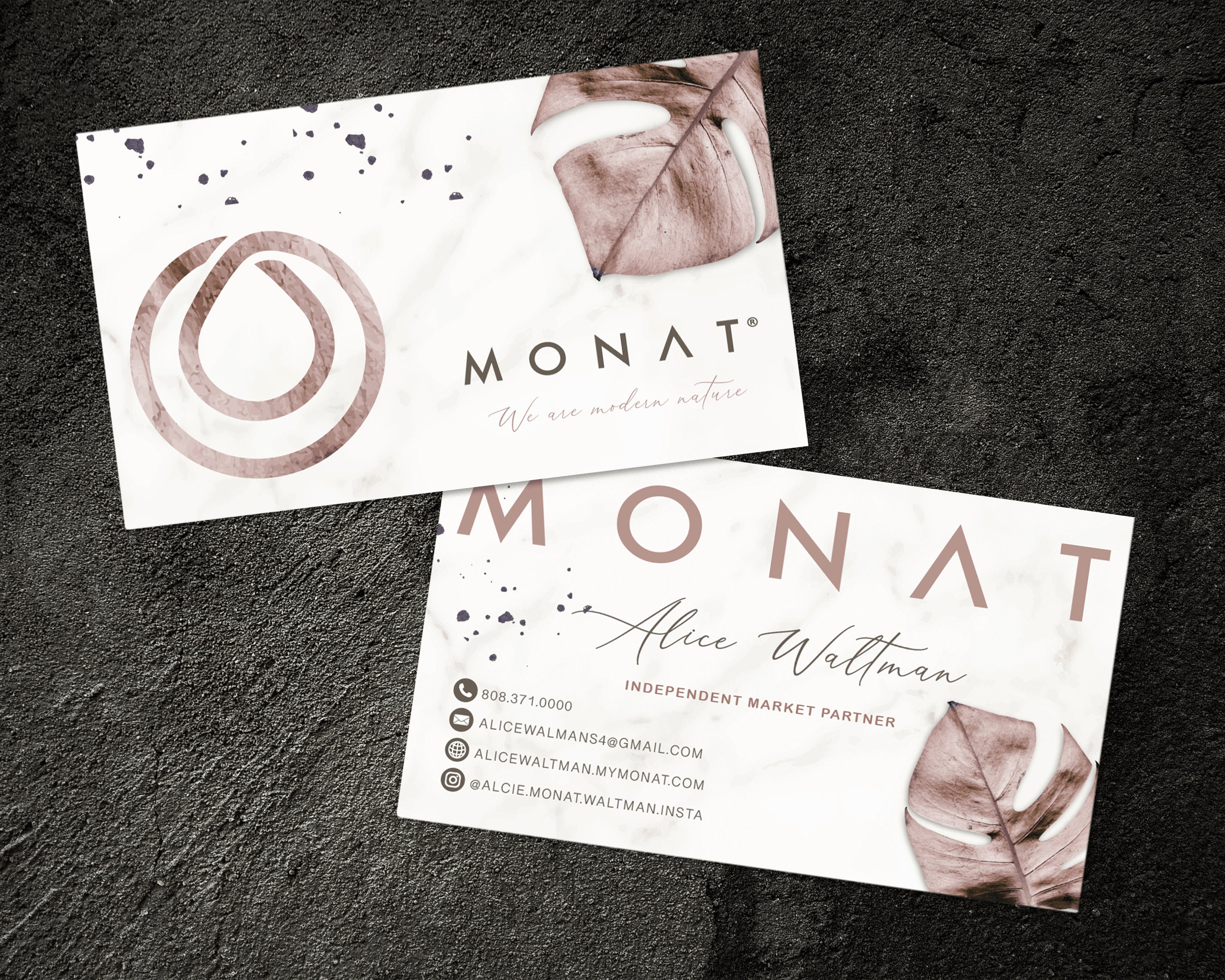 Personalized Monat Business Card Metallic Monat Market - Etsy
