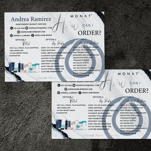Monat Hoe card bestellen, Hoe card bestellen, Monat bedrijf, Hoe Monat Card kopen, Blue Marble Monat Info Card, Printable, 6x4