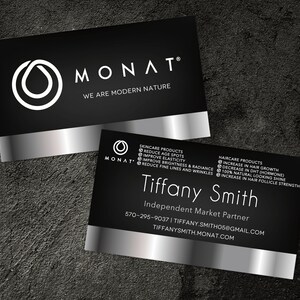 Tarjeta de visita De La Monat Negra, Tarjeta de Socio del Mercado Monat, Tarjeta de Visita Clásica, Tarjeta Personalizada, Imprimible, Archivo Digital, B678