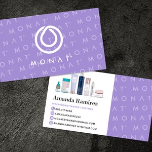NUOVO biglietto da visita MONAT, biglietto da visita Monat personalizzato, monat market partner card, monnat business card, monnat card, file digitale, LP