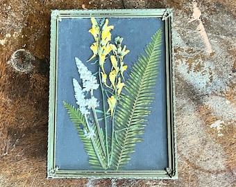 REAL PRESSED FLOWERS | real pressed wildflowers in a vintage frame