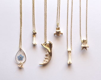 REAL BONE | gold bone necklaces