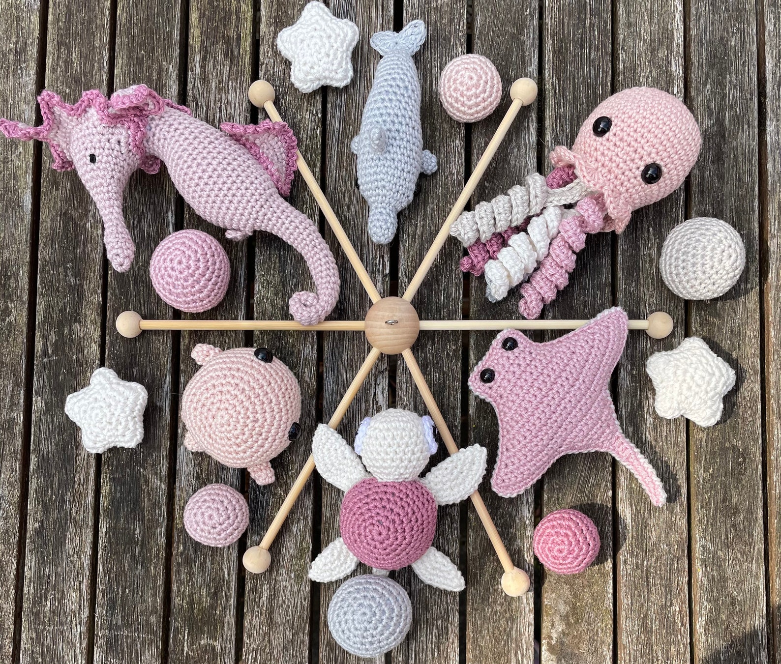 Großes Meerestiere Mobile Babymobile Wal Qualle Delfin Etsy