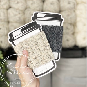 Frontline Cozy Crochet Pattern | Designed By Kaylee Knots | Easy Gift Ideas | Beginner Friendly | Hot Coffee Sleeve | Starbucks Cup | Scraps