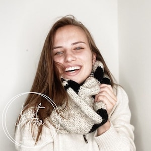 Solstice Tube Scarf | Knit Pattern | Designed By Kaylee Knots | Thick Infinity Scarf | Winter Warm | Beginner Friendly | Easy Gift Ideas