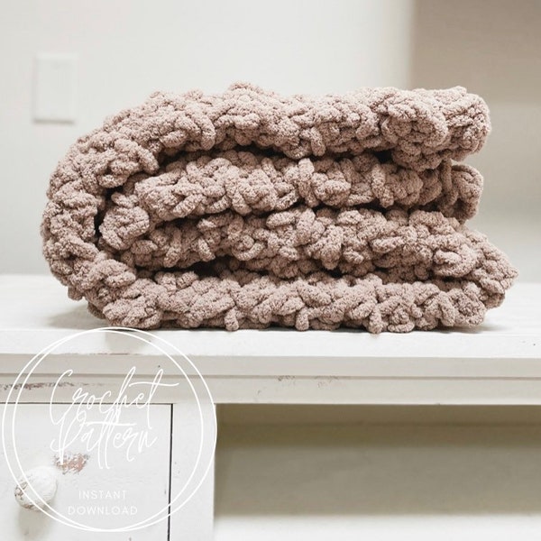 Squishy Home Blanket | Crochet Pattern | Designed By Kaylee Knots | Easy | Beginner Level | Chunky | Bulky Blanket Pattern