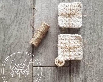 Even Moss Stitch Coaster Crochet Pattern | Made By KayleeKnots | Two Styles | Beginner