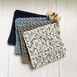 Even Moss Stitch Pot Holder Crochet Pattern 2 Sizes Made By Kaylee Knots Easy Kitchen Hot Pad Crochet Pattern Beginner Friendly image 2