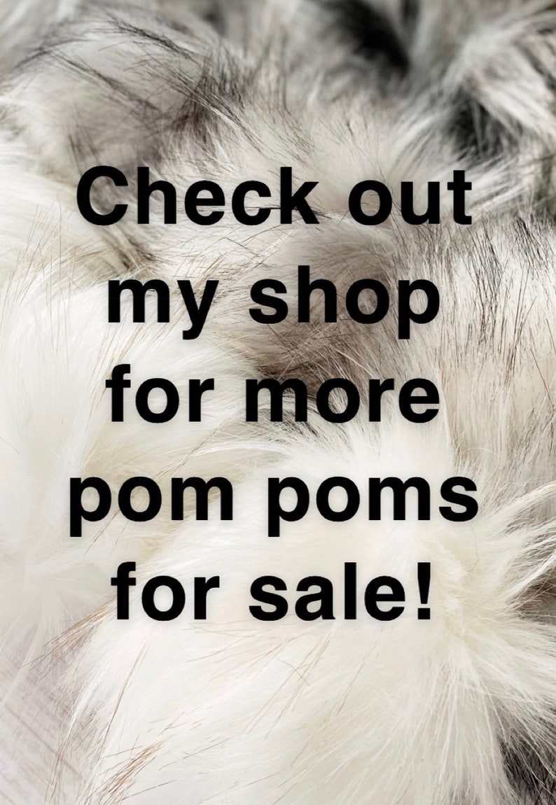 LUXURY 6 7 Silver Pearl Faux Fur Pom Pom Cute Hat Topper Extra Big Poof For Beanie Handmade By Kaylee Knots Silky Long Fur