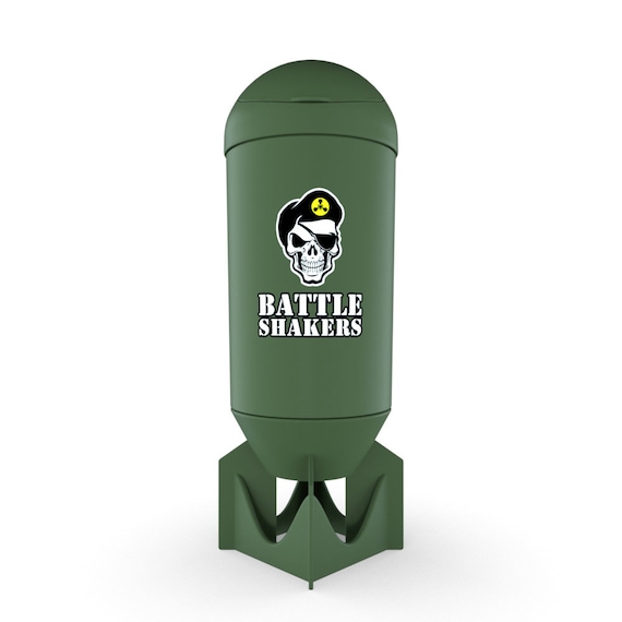 Battle Shaker Bomb 20 Oz Shaker Bottle protein Shaker Design Leak-proof  With Storage Compartment-bpa Free Dishwasher Safe. Military Green 