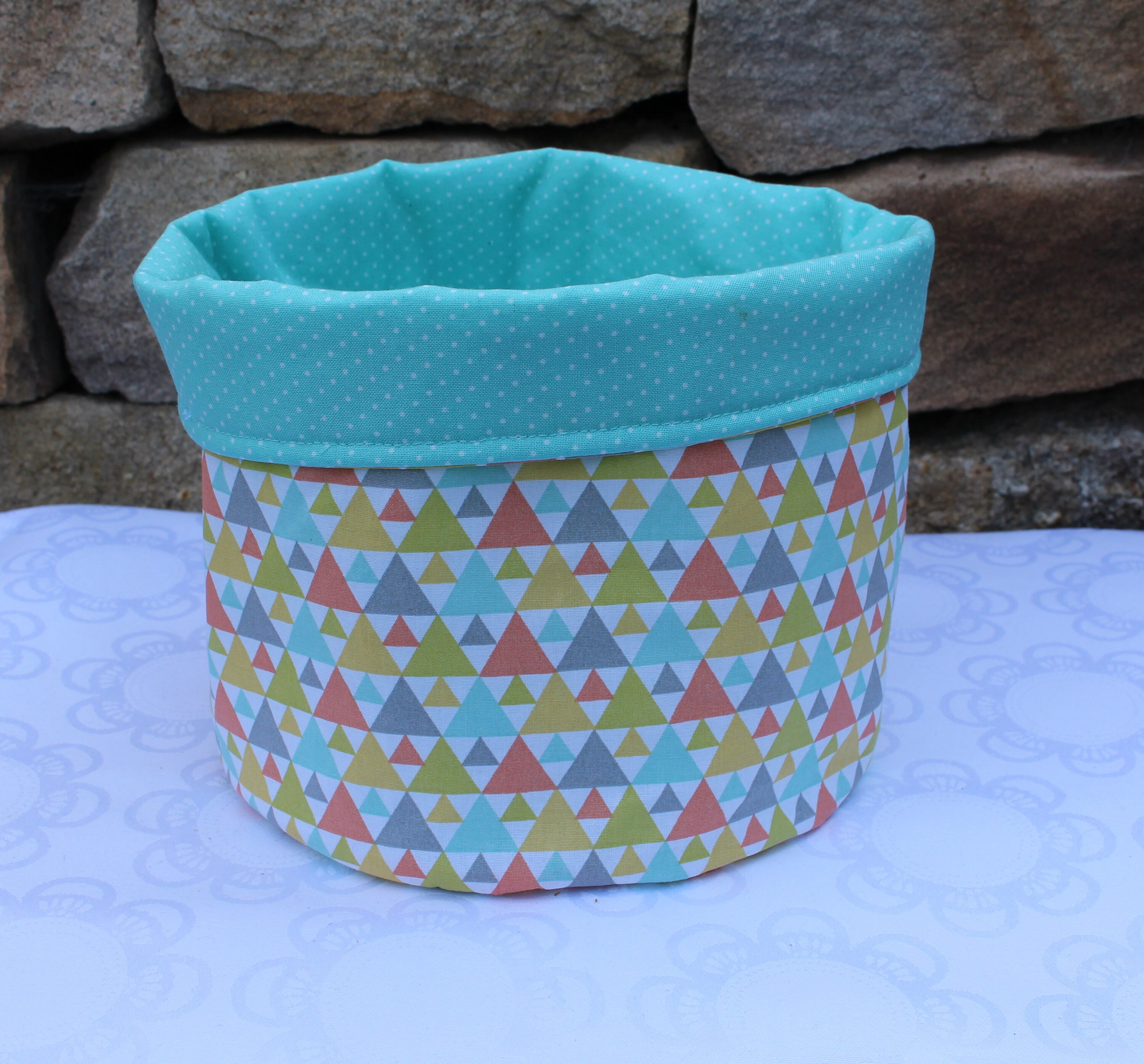 Bread Basket Storage Baskettriangles Etsy Ireland