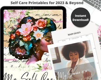 Black Girl Planner Black Girl Digital Planner Black Girl Journal Self Care Journal Self Care Journal Printable Self Care for Her Melanin
