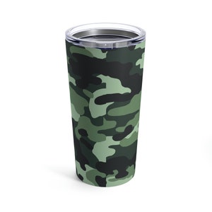 Green Camo Tumbler 20oz
