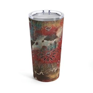 Western Red Bandana Tumbler 20oz