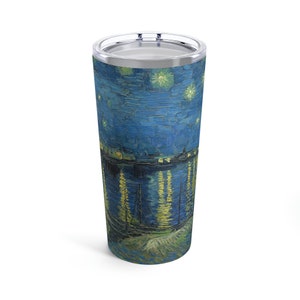 Vincent Van Gogh Starry Night Over The Rhone Tumbler 20oz