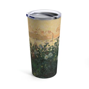 Claude Monet Flowers On The Riverbank Tumbler 20oz