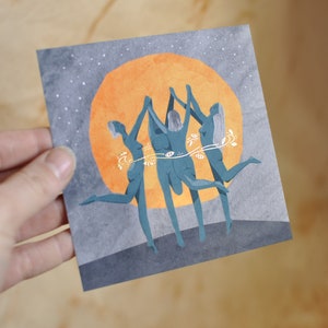 Women Circle - Gold foil magical greeting card