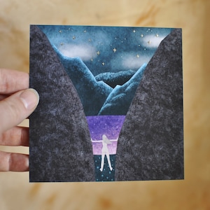 Breaking free - Silver foil magical greeting card