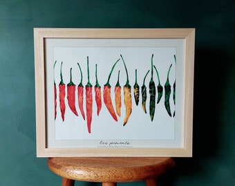 Peppers - Fine art prints of watercolor drawings