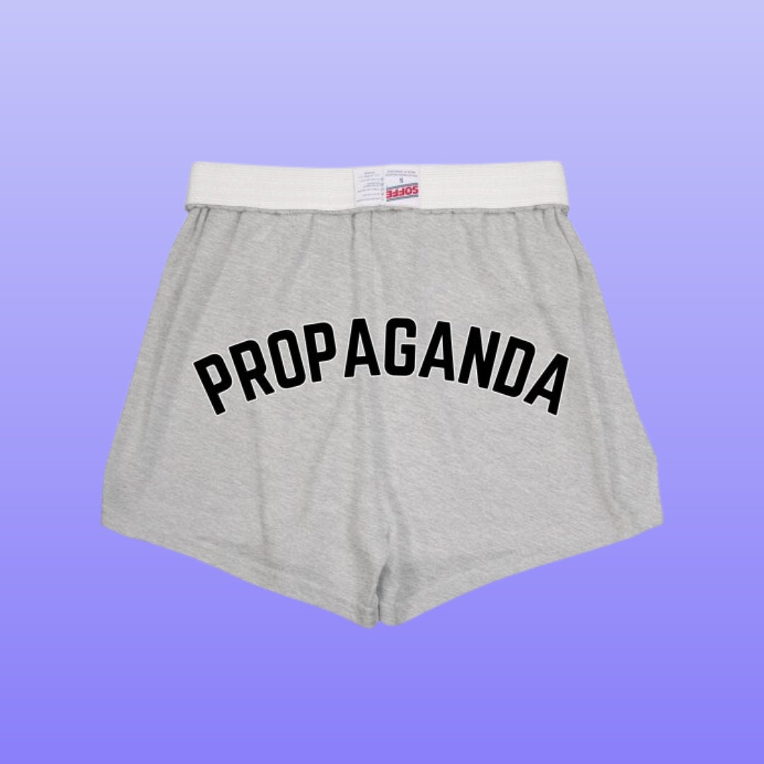Booty shorts hotsell with words