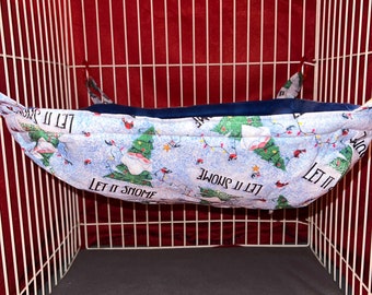 Cute Christmas Gnomes Print Ferret Reg. Basket. Ferret Bedding Ferret Hammock