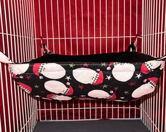 Cute Christmas/Santa Print Ferret Reg. Basket. Ferret Bedding Ferret Hammock