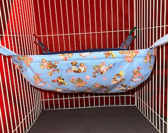 Cute Teddy Bear Print Ferret Reg. Basket. Ferret Bedding Ferret Hammock