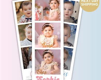 Photo Magnets - Personalized Birthday Photo Party Favors - First Birthday Party Magnet - Souvenir 1st Bday -