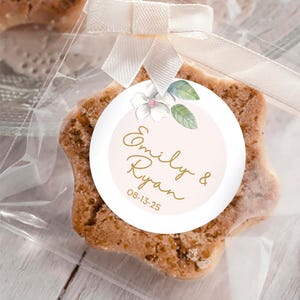 Wedding Floral Stickers Thank you Floral Round Sticker Birthday Stickers Wedding Party Favor Wedding Round Labels Party Favor Size 2” / SR10
