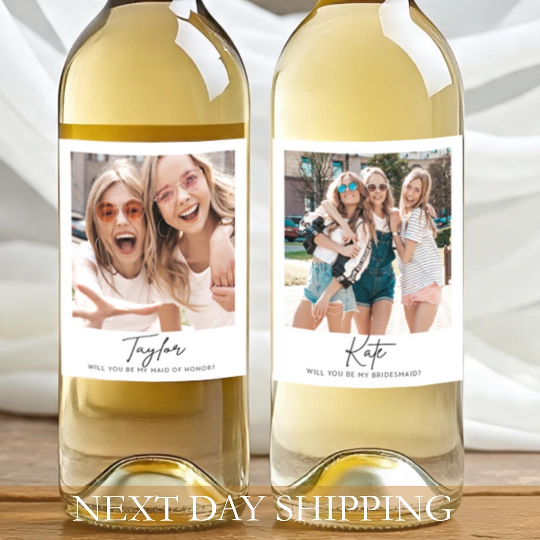 Bridesmaid Proposal Wine Label - Will You Be My Bridesmaid Wine Label ...