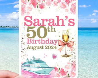 Custom Birthday Cruise Door Magnet: Anniversary Celebration