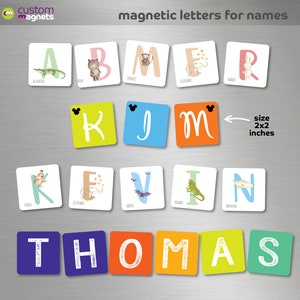 Animal Theme Magnet Letters for Lockers & Cruise Doors (2x2 in)