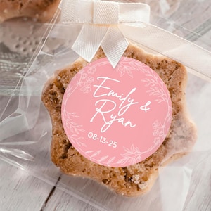 Personalized Wedding Favor Stickers: Thank You Celebration Stickers, 2&quot;