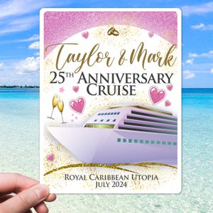 Anniversary Cruise Cabin Door Magnet: Personalized Cruise Decoration