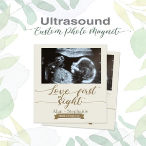Ultrasound Favor - Personalized Ultrasound Fridge Magnet - Baby Shower Party Favor