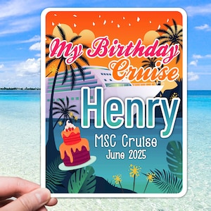 Custom Cruise Door Magnet: Birthday, Anniversary Cabin Decor