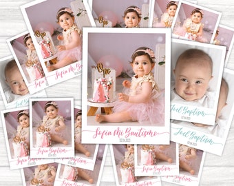 Photo Magnet for Baptism party Favors for Birthday Photo magnet party favor Smash cake personalized photo Magnet favors Custom Magnet