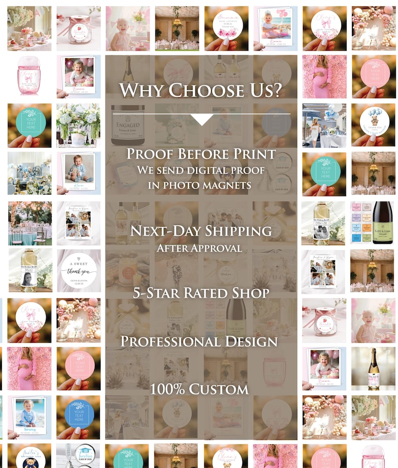 Baby Shower Party Favor - 30 Hand Sanitizer Labels - Pink Bow Baby Shower Theme Favors - BabyShower Stickers for Favor- Gender Reveal Favor image 3