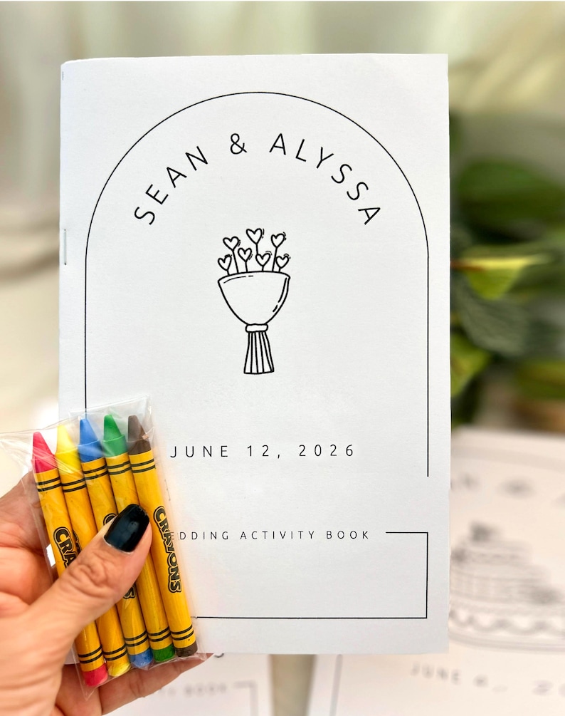 Coloring Book Wedding Activity Book for Kids Party Favor, Wedding Coloring Activity Book for Kids Party Favor, Custom Wedding Activity Book for Kids Reception Table Favor, Kids 
 Coloring Activity Book Wedding Party Favor, Personalized Kids Wedding Coloring Book Party Favor, Custom Children's Wedding Activity Book Table Favor, Wedding Reception