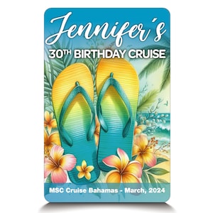 Birthday Magnets for Cruise.  Caribbean Cruise Door Magnets. Personalized Cruise Door Magnet Decoration for Cruise Custom Cabin Door Sign