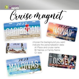 Alaska Cruise Door Magnet Decoration for Cruise Ships Custom Cruise Door Sign Magnets, Family Cruise Magnets. Alaska Cabin Door Magnets. image 2