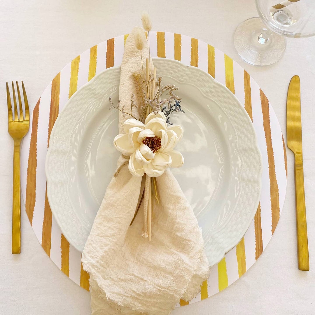 Paper Placemats Tablescape placemats Table for the Wedding Round Paper