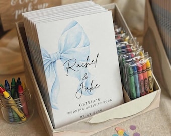 Kids Wedding Coloring Activity Book.  Personalized Wedding Activity Book, Flower Girl & Ring Bearer Gift - Bridal Shower Favor -