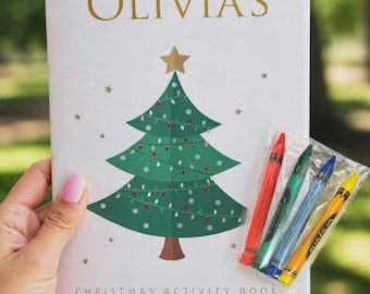 Christmas Activity and Coloring Book for Kids, Christmas Eve Box Fillers, Stocking Stuffer, Kids Table Activity - Bulk Favors for Classroom