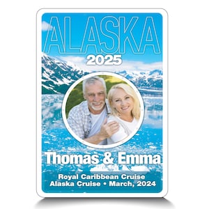 Alaska Cruise Door Magnets. Custom Photo Magnets for Alaska Cruise Cabin Doors, Cruise Decorations. Cabin Door Magnets. Locker Magnet