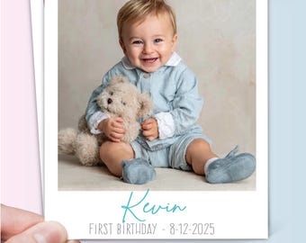 Photo Magnet – Personalized 1st Birthday Custom Photo Magnet Baby Picture, Thank You Favor, First Birthday Keepsake, Party Favor