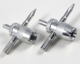4 Way Tire Valve Stem Core Remover Installer Pocket Tool QTY 2