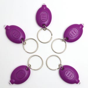 5 pc UV Blacklight Mini Keychain Ultraviolet LED Flashlight Black Light Vaseline Uranium Glass Detector