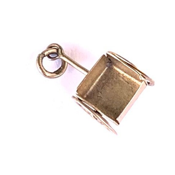 10kt Gold Wagon Cart Charm - image 5