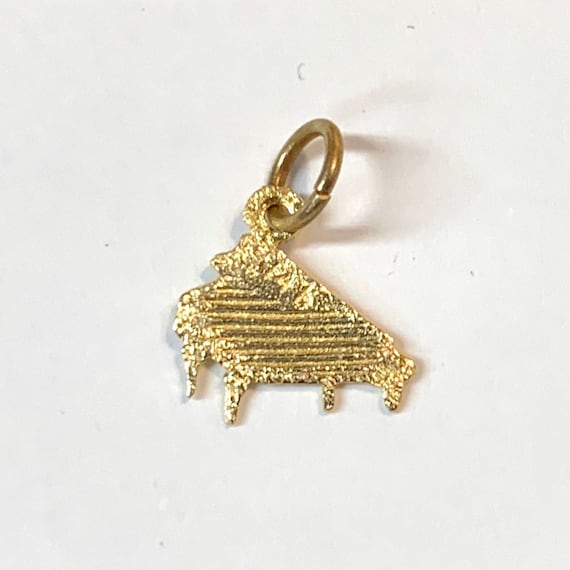 14kt Piano Charm Gold - image 4